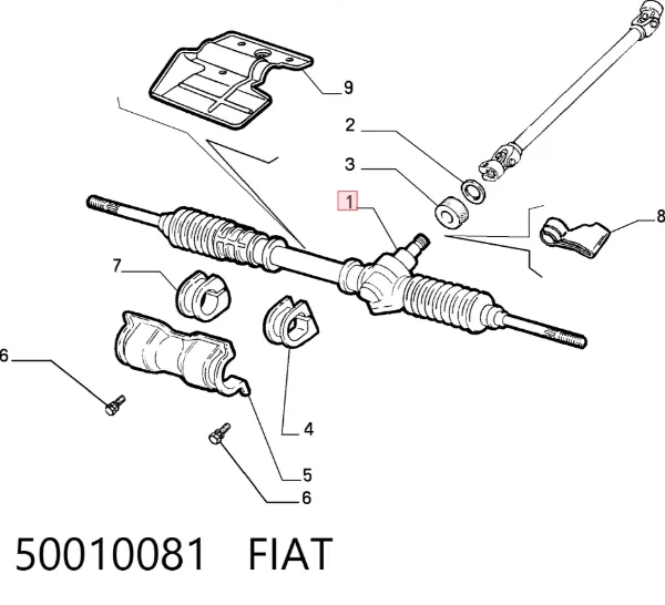Рульова рейка 50010081 Fiat/Alfa/Lancia