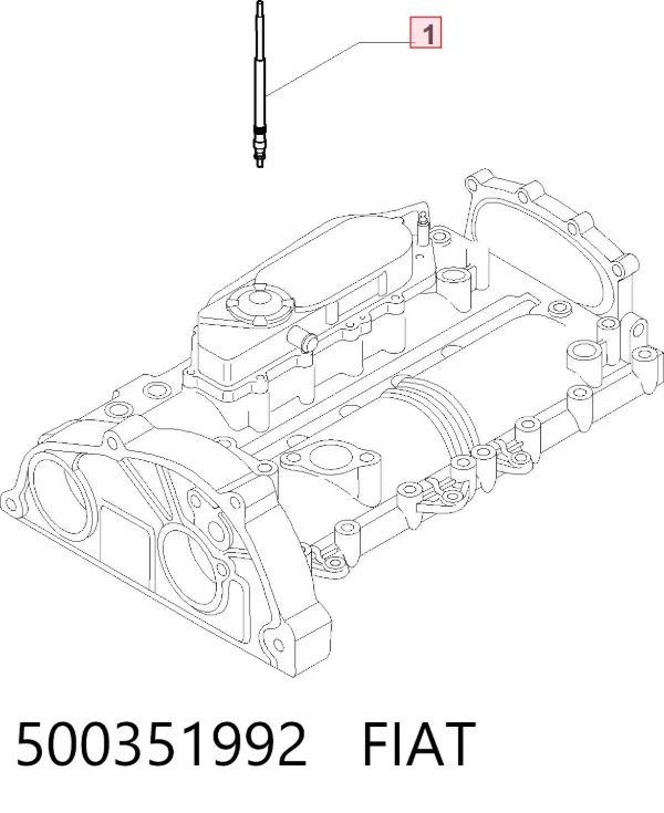 Свічка накалу 500351992 Fiat/Alfa/Lancia