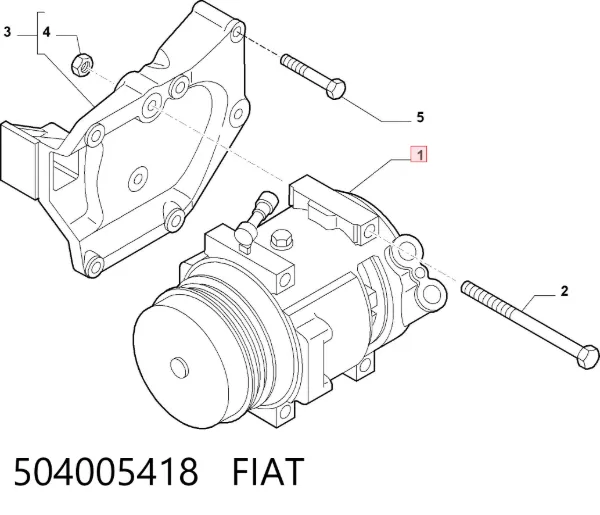 Компресор кондиціонера 504005418 Fiat/Alfa/Lancia