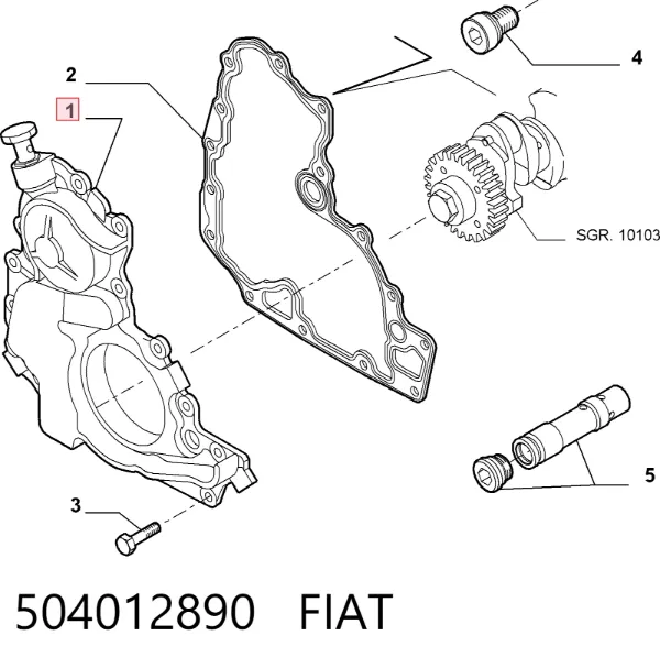 Масляний насос 504012890 Fiat/Alfa/Lancia
