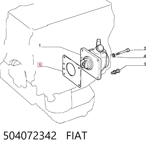 Прокладка вакуумного насосу 504072342 Fiat/Alfa/Lancia