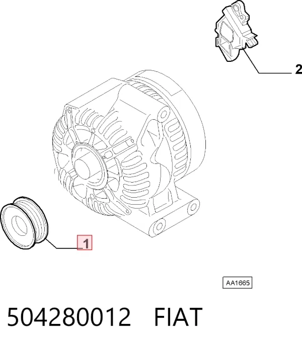 Шків генератора 504280012 Fiat/Alfa/Lancia