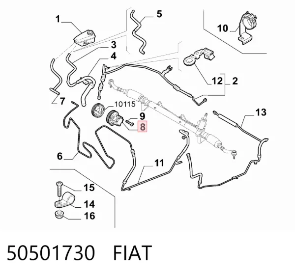 Насос ГУР 50501730 Fiat/Alfa/Lancia