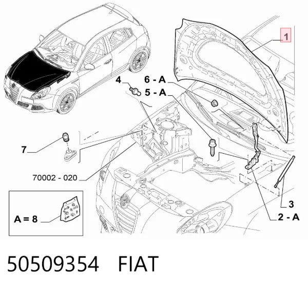 Капот 50509354 Fiat/Alfa/Lancia