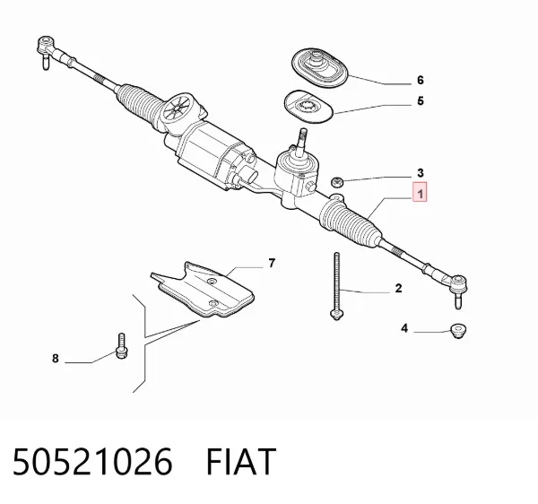 Рульова рейка 50521026 Fiat/Alfa/Lancia