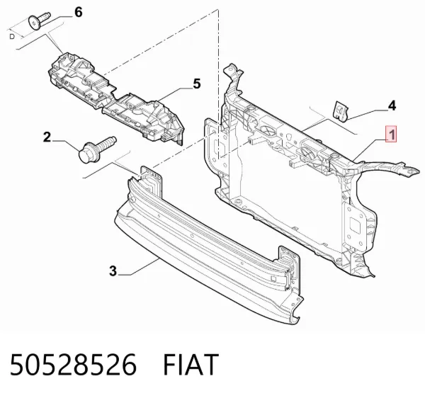 Рамка радіатора 50528526 Fiat/Alfa/Lancia
