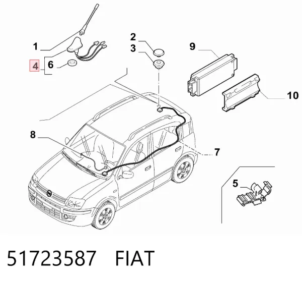 Антена 51723587 Fiat/Alfa/Lancia