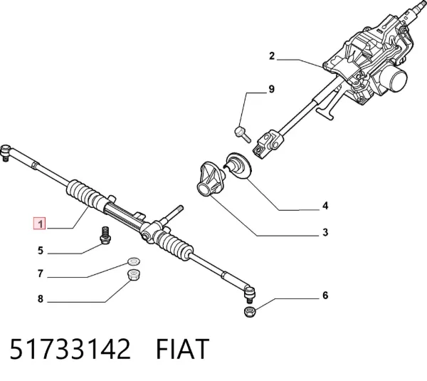 Рульова рейка 51733142 Fiat/Alfa/Lancia