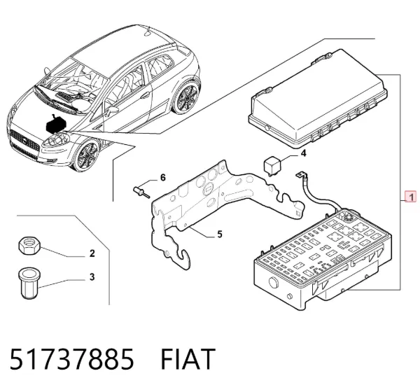 Блок запобіжників 51737885 Fiat/Alfa/Lancia