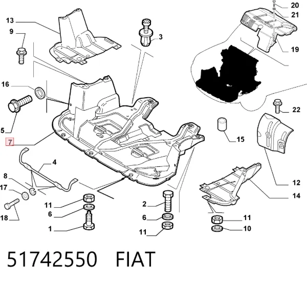 Захист двигуна 51742550 Fiat/Alfa/Lancia