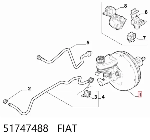 Підсилювач гальм 51747488 Fiat/Alfa/Lancia