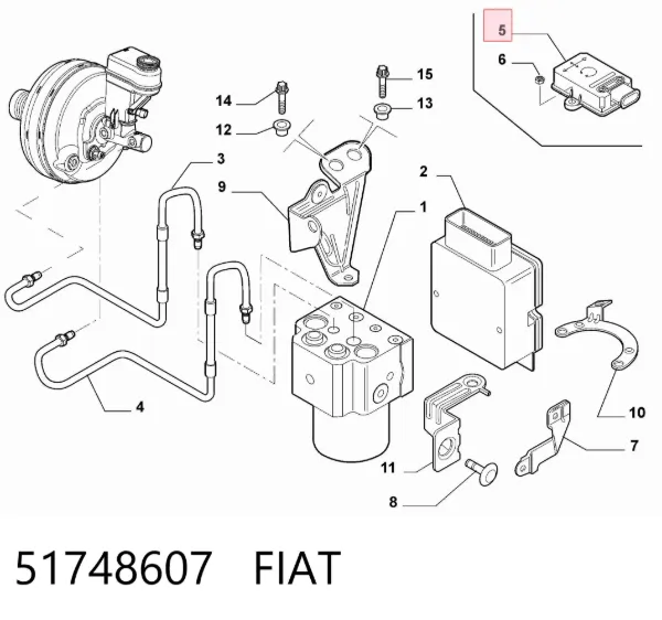 Датчик АБС передній 51748607 Fiat/Alfa/Lancia