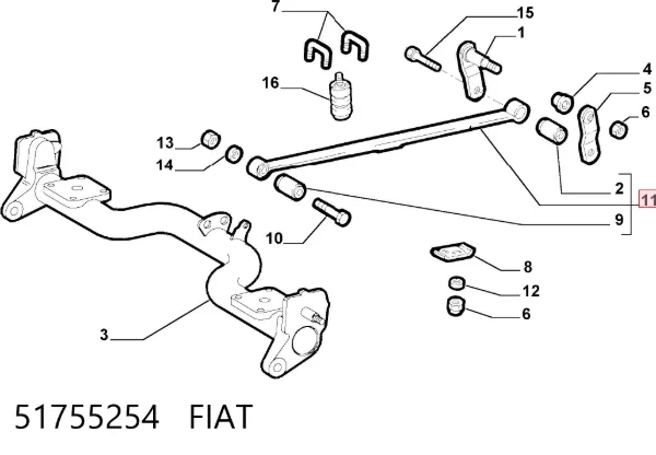 Ресори задні 51755254 Fiat/Alfa/Lancia