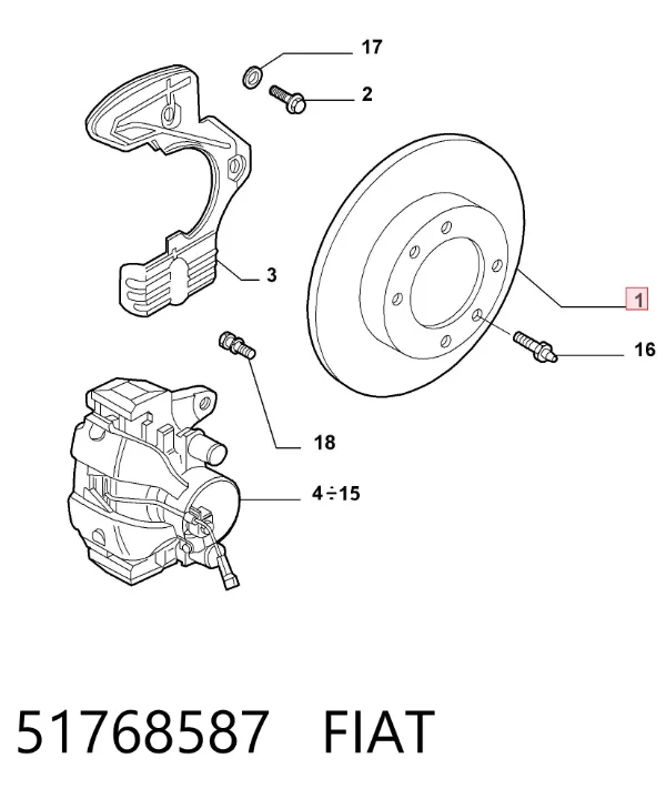 Гальмівні диски передні 51768587 Fiat/Alfa/Lancia