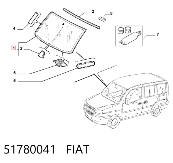 Лобове скло AB26280A Pilkington