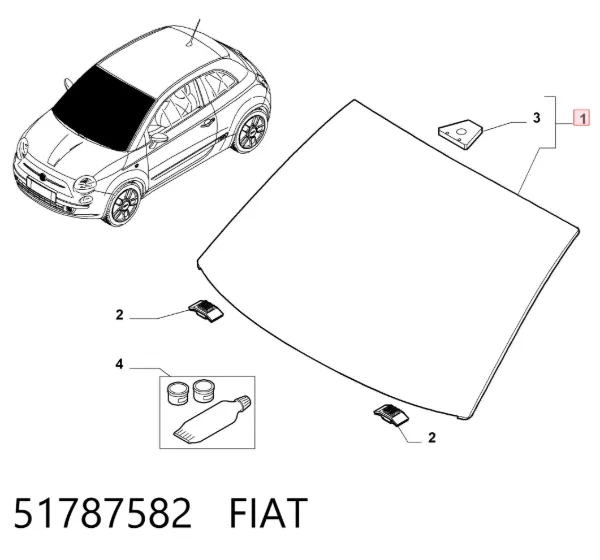 Лобове скло 51787582 Fiat/Alfa/Lancia