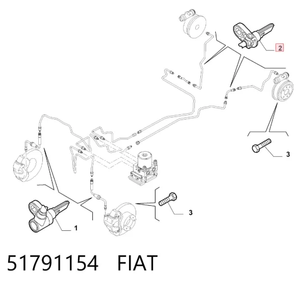 Датчик АБС (ABS) задній 51791154 Fiat/Alfa/Lancia