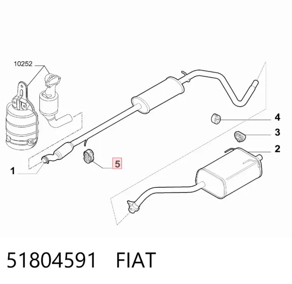 Подушка глушника 51804591 Fiat/Alfa/Lancia