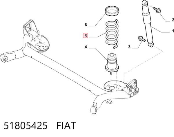 Задні пружини 51805425 Fiat/Alfa/Lancia