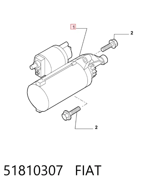 Стартер 51810307 Fiat/Alfa/Lancia
