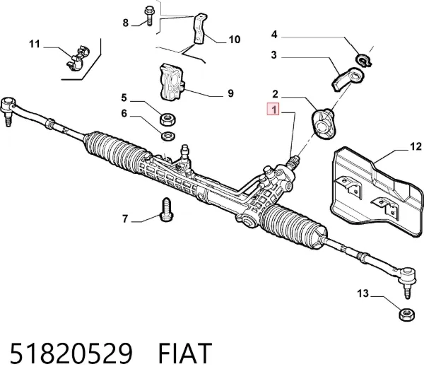 Рульова рейка 51820529 Fiat/Alfa/Lancia