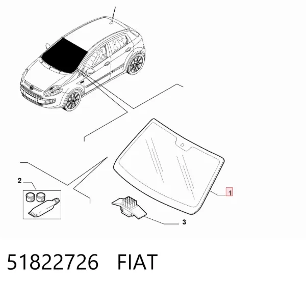 Лобове скло 51822726 Fiat/Alfa/Lancia