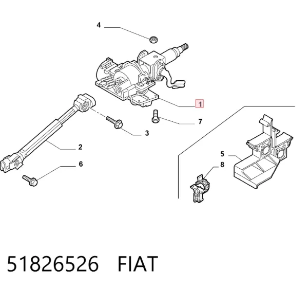 Рульова колонка 51826526 Fiat/Alfa/Lancia