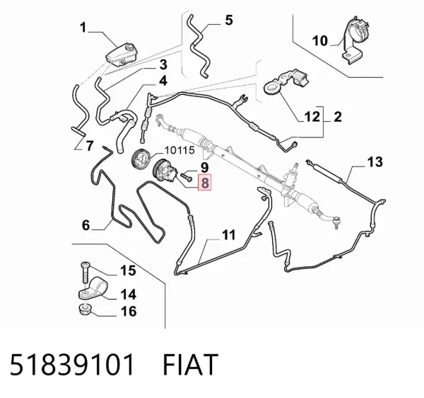 Насос ГУР 51839101 Fiat/Alfa/Lancia
