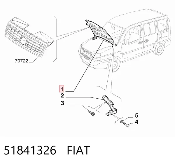 Капот 51841326 Fiat/Alfa/Lancia