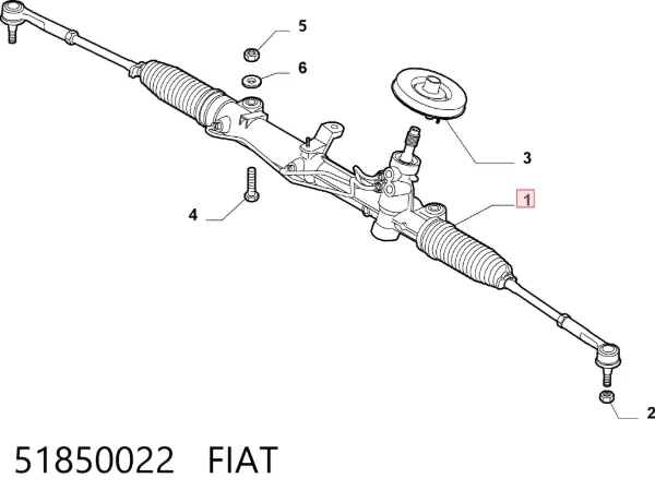 Рульова рейка 51850022 Fiat/Alfa/Lancia