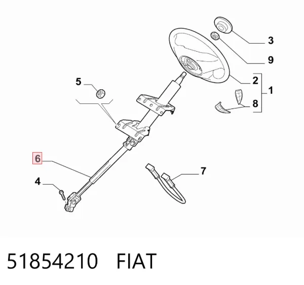 Рульова колонка 51854210 Fiat/Alfa/Lancia