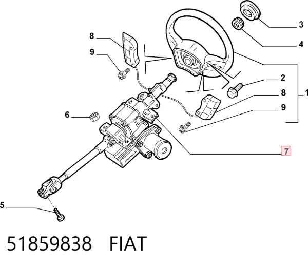 Рульова колонка 51859838 Fiat/Alfa/Lancia