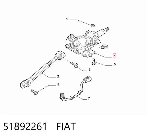 Рульова колонка 51892261 Fiat/Alfa/Lancia