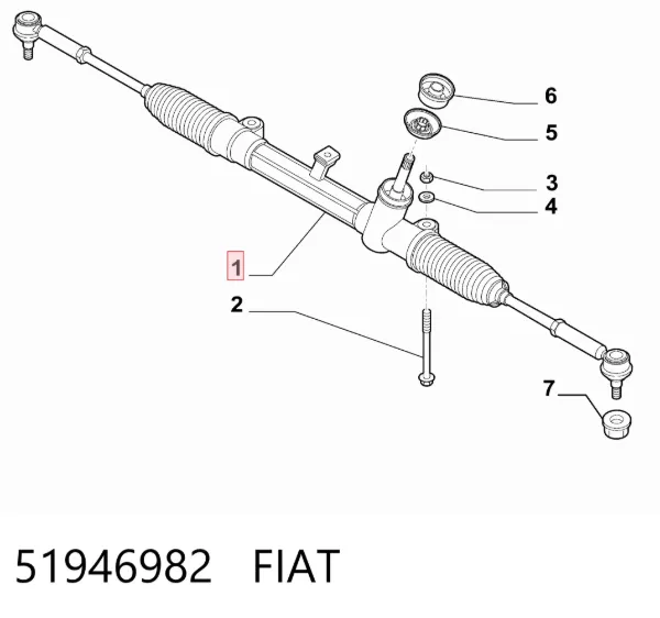 Рульова рейка 51946982 Fiat/Alfa/Lancia