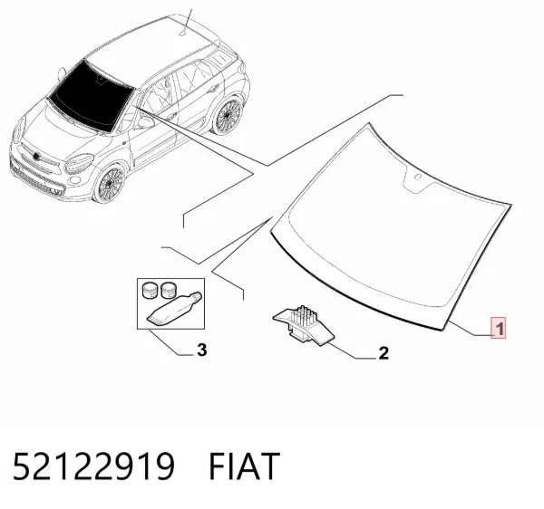 Лобове скло 52122919 Fiat/Alfa/Lancia