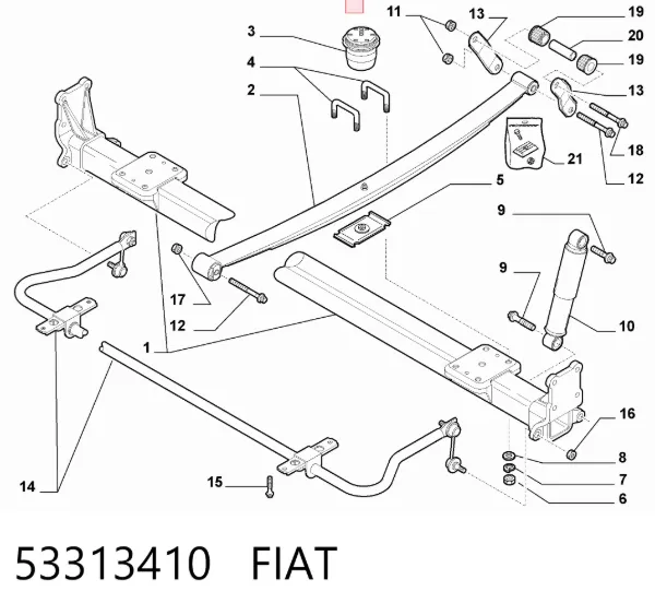 Сайлентблок сережки ресори 53313410 Fiat/Alfa/Lancia