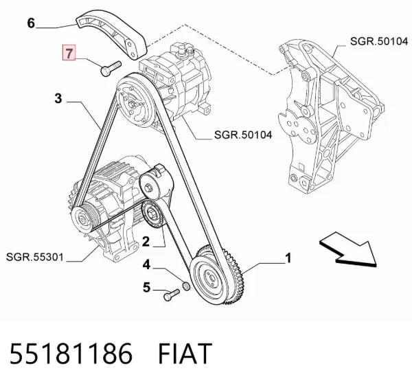 Шків колінвала 55181186 Fiat/Alfa/Lancia