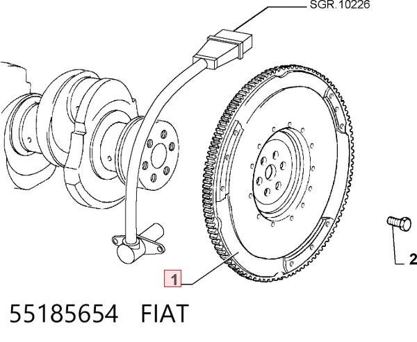 Маховик 55185654 Fiat/Alfa/Lancia