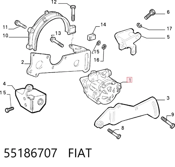 Насос ГУР 55186707 Fiat/Alfa/Lancia