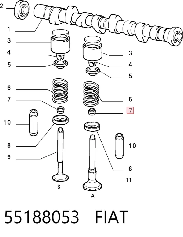 Сальник клапана 55188053 Fiat/Alfa/Lancia