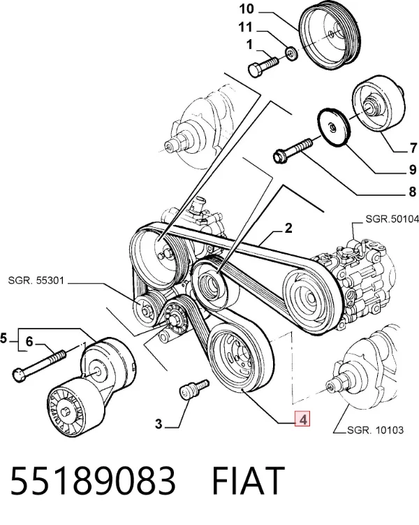 Шків колінвала 55189083 Fiat/Alfa/Lancia