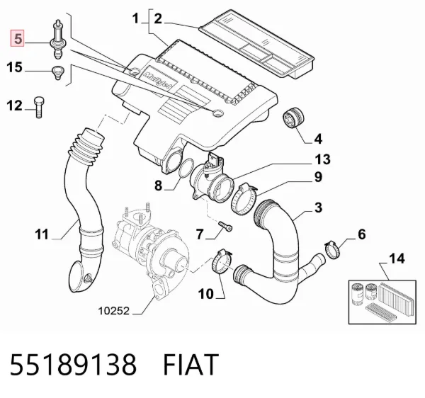 Гумовий буфер клапанної кришки 55189138 Fiat/Alfa/Lancia