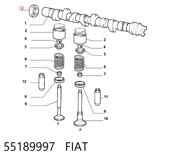 Сальник распредвала 55189997 Fiat/Alfa/Lancia