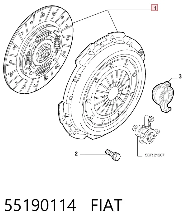 Зчеплення 55190114 Fiat/Alfa/Lancia
