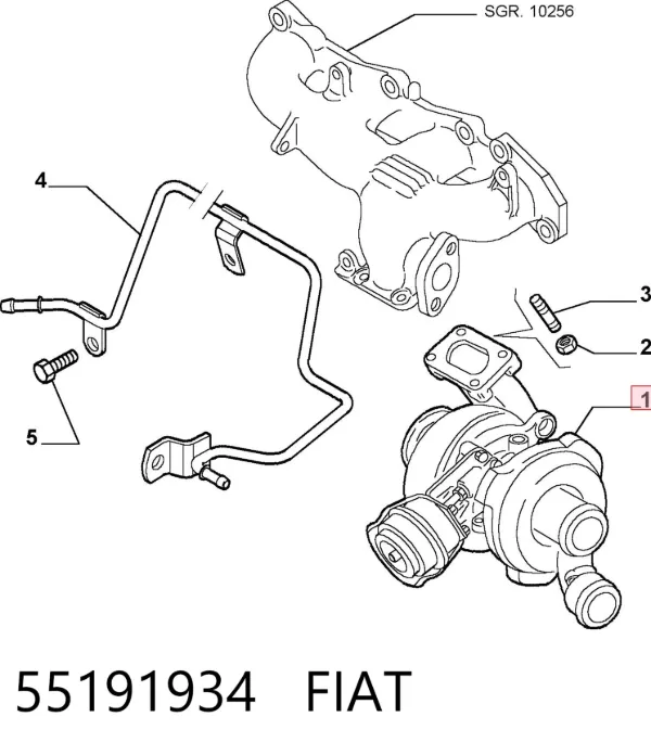 Турбіна 55191934 Fiat/Alfa/Lancia