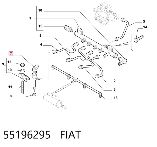 Паливні форсунки 55196295 Fiat/Alfa/Lancia