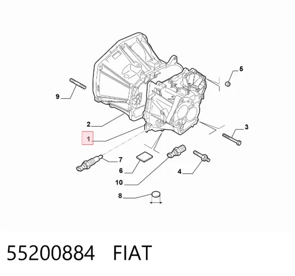 Корпус коробки передач АКПП/КПП 55200884 Fiat/Alfa/Lancia
