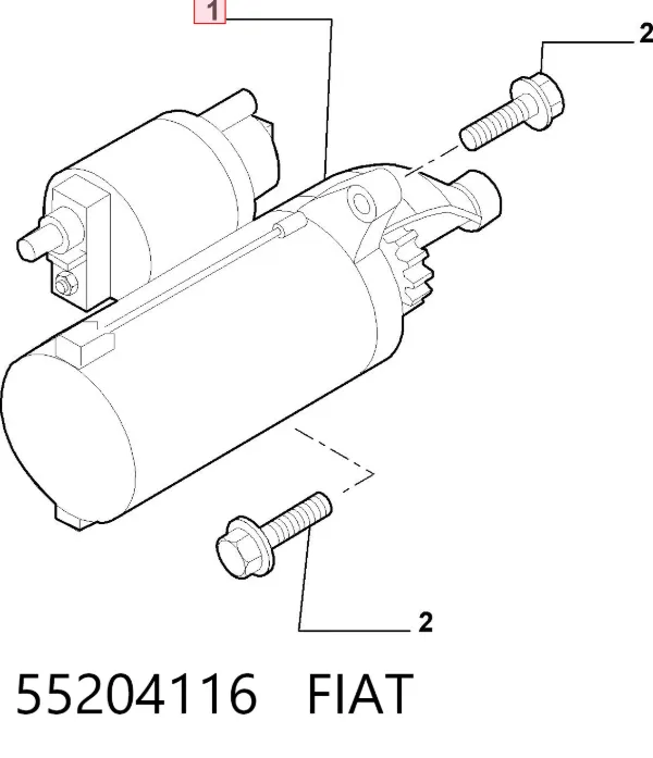 Стартер 55204116 Fiat/Alfa/Lancia