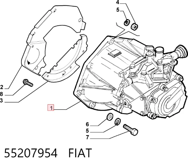 Коробка передач 55207954 Fiat/Alfa/Lancia