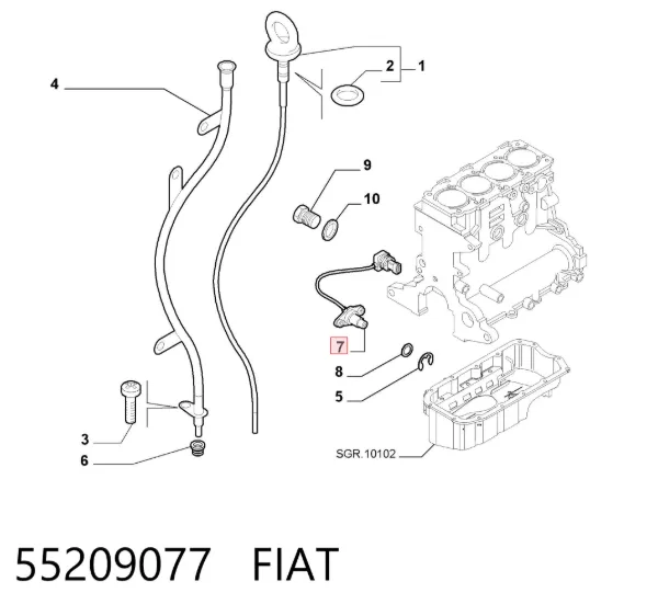 Датчик рівня масла 55209077 Fiat/Alfa/Lancia
